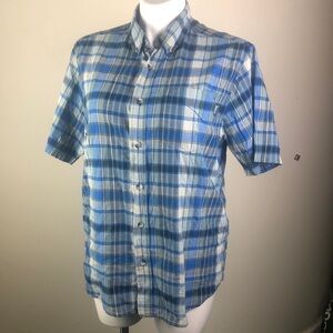 Woolrich Short Sleeve Button Up Plaid